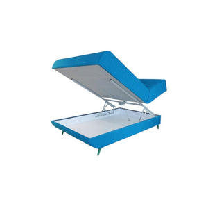HomeRoots Turquoise Adjustable Upholstered Bed & Hybrid Mattress Set – Comfort, Style, and Easy Care Solution 483977