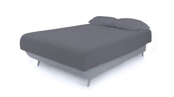 Homeroots Light Gray Full Adjustable Upholstered Polyester No Bed Frame With Mattress  Plywood,Metal,Sponge,Visco,Polyester 483978