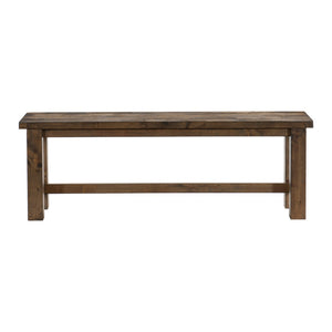 English Elm Classic Solid Rubberwood 6 Piece Dining Set with Burnished Brown Farmhouse Appeal B011S01529