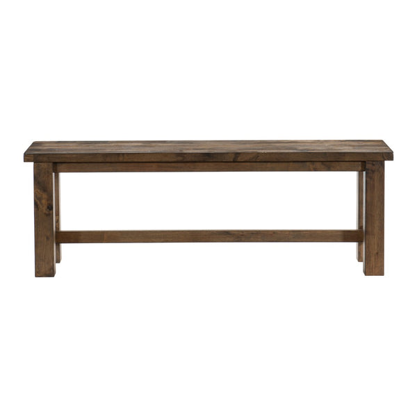 English Elm Classic Solid Rubberwood 6 Piece Dining Set with Burnished Brown Farmhouse Appeal B011S01529