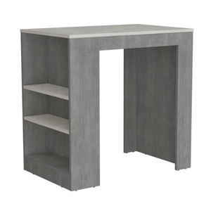 English Elm Harlan Kitchen Island Counter Height Table Top with Spacious 23.2x36.2 Top and Triple Side Shelves B128P176123
