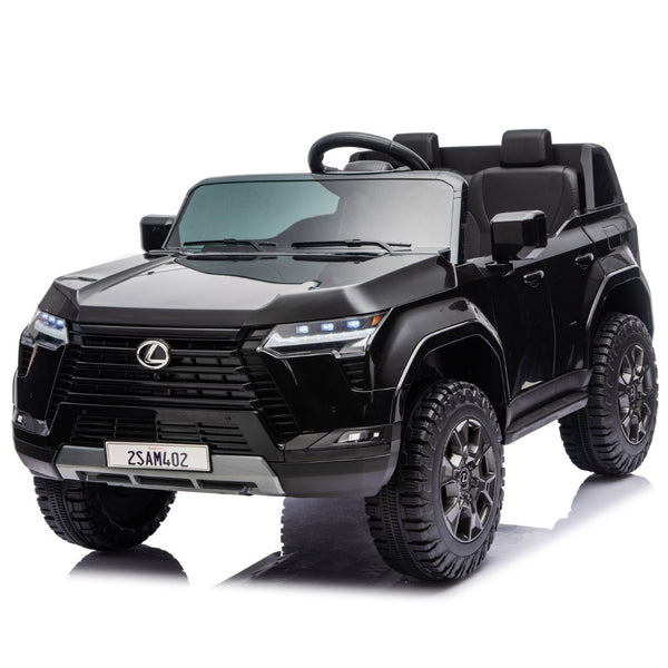 English Elm Lexus Gx550 Two Seat Kids Ride on with 24v Power Remote Control and Suspension Black W1578P416226