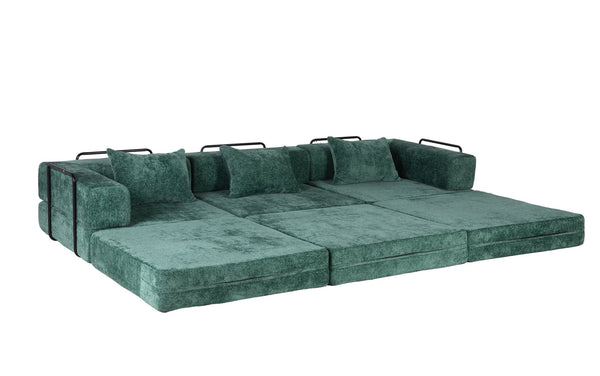 English Elm Compression Sofa - Versatile Chenille Convertible Floor Bed, No Assembly, Perfect For Small Spaces! W3723S00017