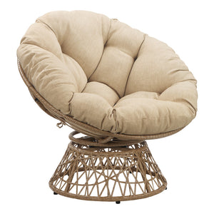 OSP Home Furnishings Papasan Chair Cream