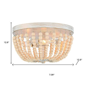 Gold Three Light Dimmable Flush Mount Chandelier for Modern Glam Interiors