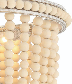 Unique Two Light Dimmable Flush Mount Metal Chandelier for Modern Living Spaces