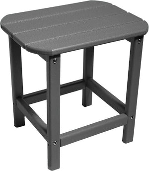 Homeroots 13" Gray Resin Outdoor Side Table – Weather-resistant, Stylish & Functional For Your Patio Space!   484105