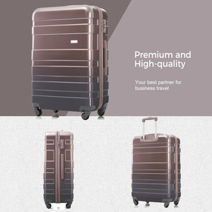 English Elm Luggage Sets 3 Piece Abs Hardshell Spinner Suitcase with Tsa Lock Lightweight Travel N726P203164G