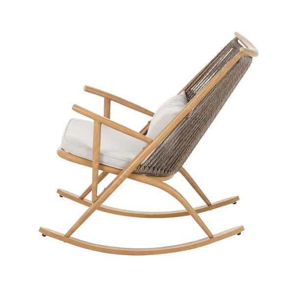 English Elm Set of 3 Outdoor Iron Rocking Chairs with Woven Rattan Back and Ceramic Tile Table N769P289096T_2_N769P414511B