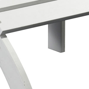 Homeroots 19" White Indoor Outdoor Footstool Ottoman – Stylish Solid Wood Multi-functional Seating Solution   484455