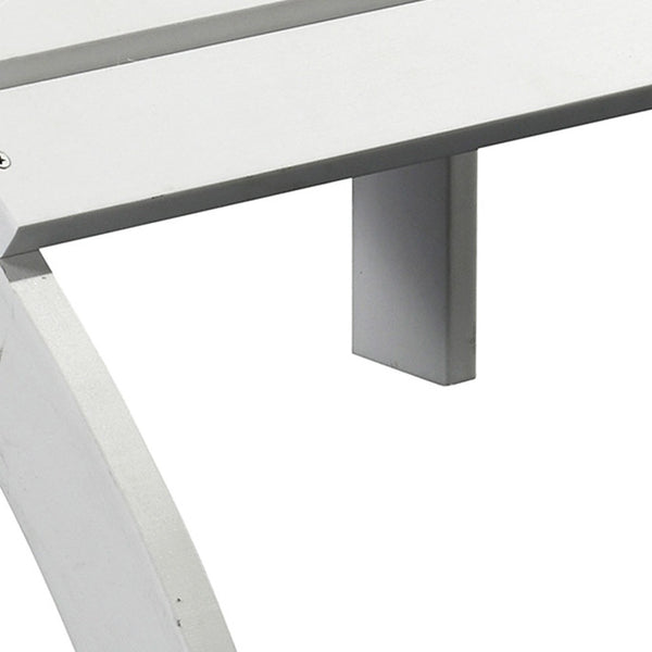 Homeroots 19" White Indoor Outdoor Footstool Ottoman – Stylish Solid Wood Multi-functional Seating Solution   484455