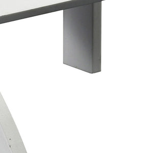 Homeroots 19" White Indoor Outdoor Footstool Ottoman – Stylish Solid Wood Multi-functional Seating Solution   484455