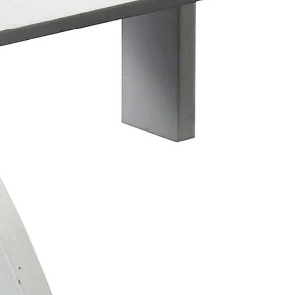 Homeroots 19" White Indoor Outdoor Footstool Ottoman – Stylish Solid Wood Multi-functional Seating Solution   484455