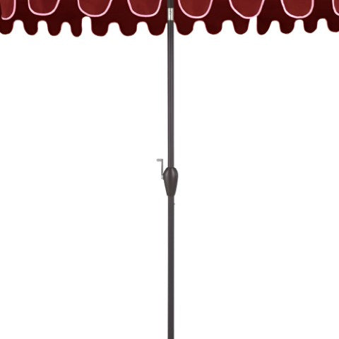 Homeroots 9' Red Polyester Octagonal Patio Umbrella - Stylish, Weather-resistant Canopy For Outdoor Fun!  Polyester 484474