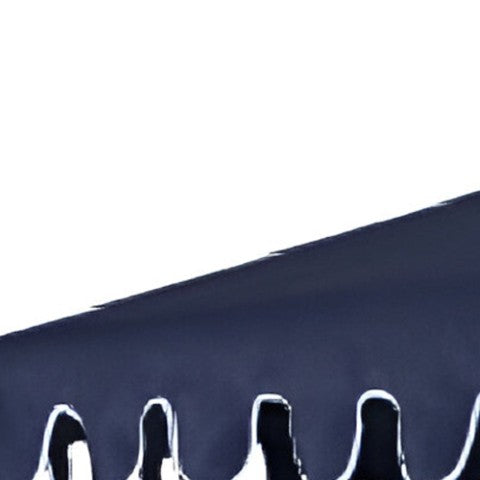 Homeroots 11' Navy And White Octagonal Tilt Market Patio Umbrella - Stylish, Weather-resistant Outdoor Canopy  Polyester 484476