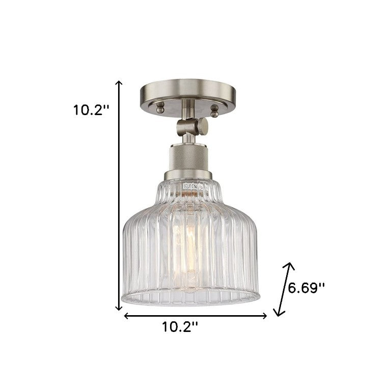 Nickel Dimmable Flush Mount Chandelier with Shaded Accents for Elegant Home Interiors