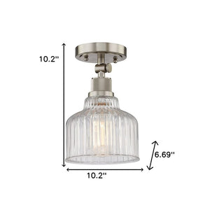 Nickel Dimmable Flush Mount Chandelier with Shaded Accents for Elegant Home Interiors