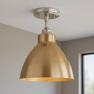 Nickel Dimmable Flush Mount Chandelier with Shaded Accents for Elegant Home Interiors