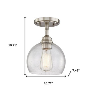 Nickel Dimmable Flush Mount Chandelier with Shaded Accents for Elegant Home Interiors
