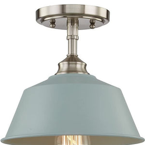 Blue Dimmable Chandelier with Pale Shades for Kitchen Islands Metal Ceiling Fixture