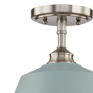 Blue Dimmable Chandelier with Pale Shades for Kitchen Islands Metal Ceiling Fixture