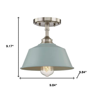 Blue Dimmable Chandelier with Pale Shades for Kitchen Islands Metal Ceiling Fixture