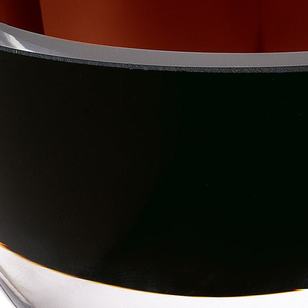 Homeroots 6" Brown Mouth Blown Crystal Thick Walled Bowl   484490