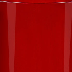 Homeroots 11" Red Crystal Glass Cylinder Table Vase  Crystal Glass 484494