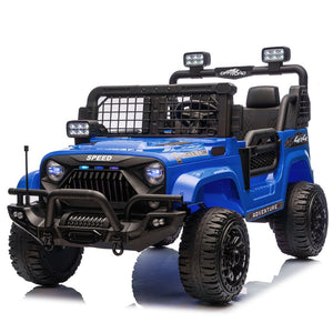English Elm 24v Two-seat Kids Electric Ride on Truck with Parental Remote and Off-road Suspension W1578P375446