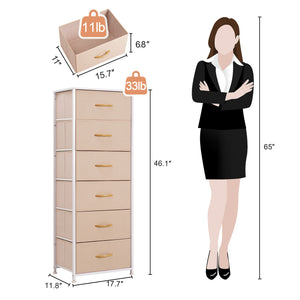 Homeroots 18" Pink And White Steel And Fabric Six Drawer Chest  Steel And Fabric 484698