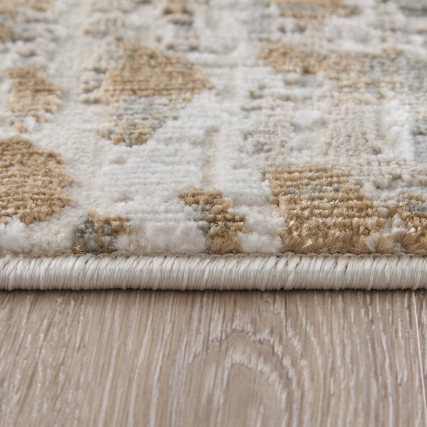 Feizy Rugs Waldor Modern Elegance High-low Pile Rug In Gold, Ivory & Gray - Perfect For Chic Home Decor Brown,Ivory,Tan Polypropylene,Polyester 7353837fbge000f05