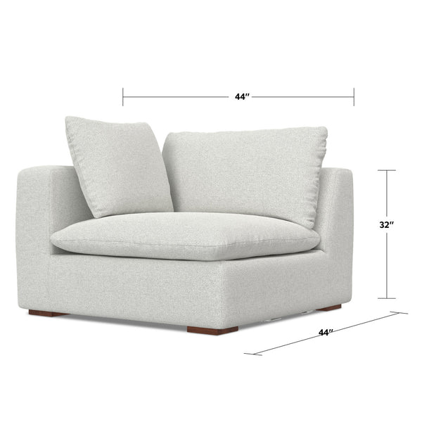 English Elm Jasmine Right Arm Sofa Module - Stylish Cloud Grey Performance Fabric, Custom Configurations & Comfort B136P199225