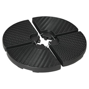 English Elm Outsunny Heavy-Duty Patio Umbrella Base Weights - 4-Piece Set, Fillable, Weather-Resistant Black W2225P174148-GIGA