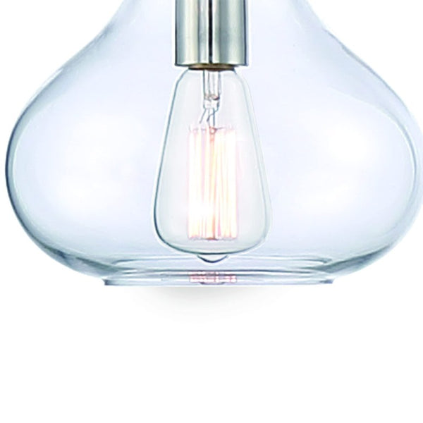 Candle Style Metal Dimmable Chandelier with Glass Shades for Elegant Dining Room Ceiling Light
