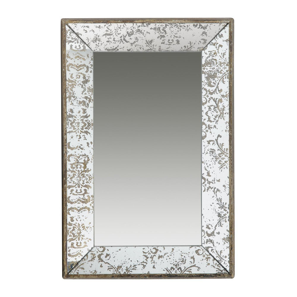 Homeroots 24" Silver Glass Framed Accent Mirror  Mdf 484983