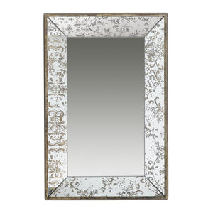 Homeroots 24" Silver Glass Framed Accent Mirror  Mdf 484983