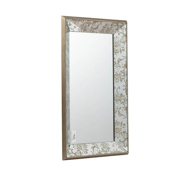 Homeroots 24" Silver Glass Framed Accent Mirror  Mdf 484983