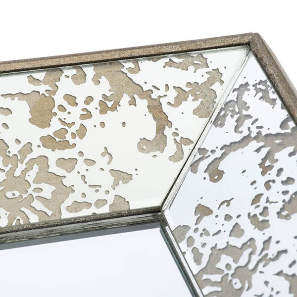 Homeroots 24" Silver Glass Framed Accent Mirror  Mdf 484983