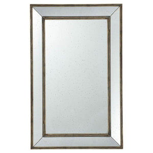 Homeroots Silver Rectangle Accent Mirror  Mdf 484989