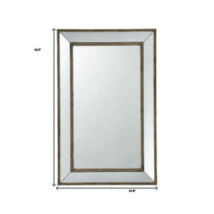 Homeroots Silver Rectangle Accent Mirror  Mdf 484989