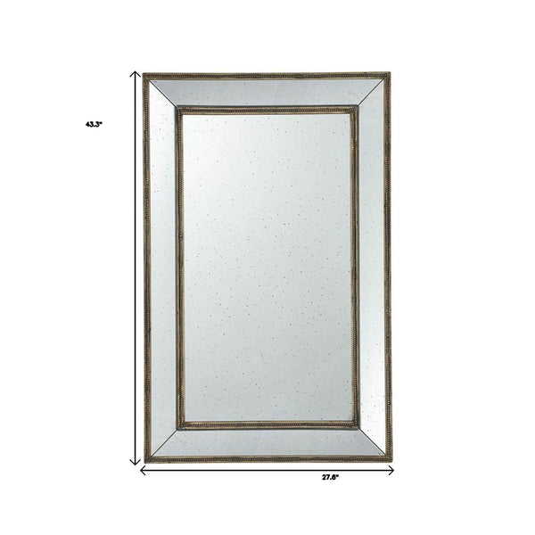 Homeroots Silver Rectangle Accent Mirror  Mdf 484989