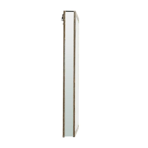 Homeroots 16" Silver Glass Framed Accent Mirror  Glass 484998