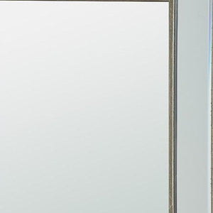 Homeroots 16" Silver Glass Framed Accent Mirror  Glass 484998