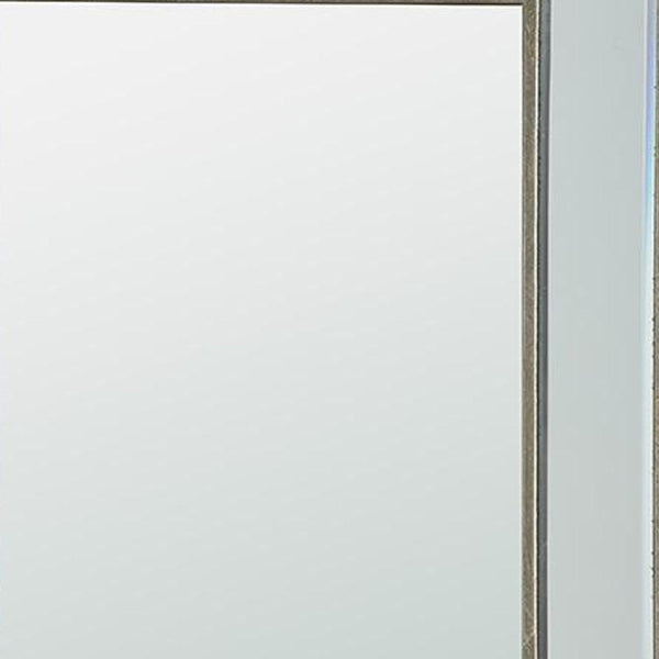 Homeroots 16" Silver Glass Framed Accent Mirror  Glass 484998