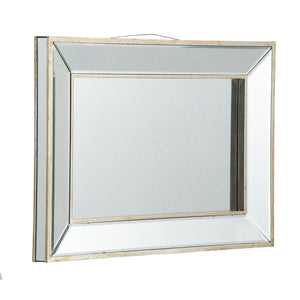 Homeroots 16" Silver Glass Framed Accent Mirror  Glass 484998