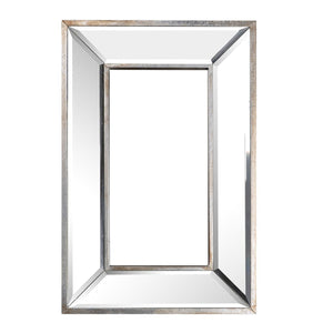 Homeroots 18" Silver Framed Accent Mirror  Glass 484999