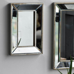 Homeroots 18" Silver Framed Accent Mirror  Glass 484999