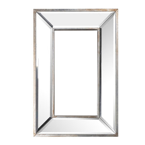 Homeroots 18" Silver Framed Accent Mirror  Glass 484999