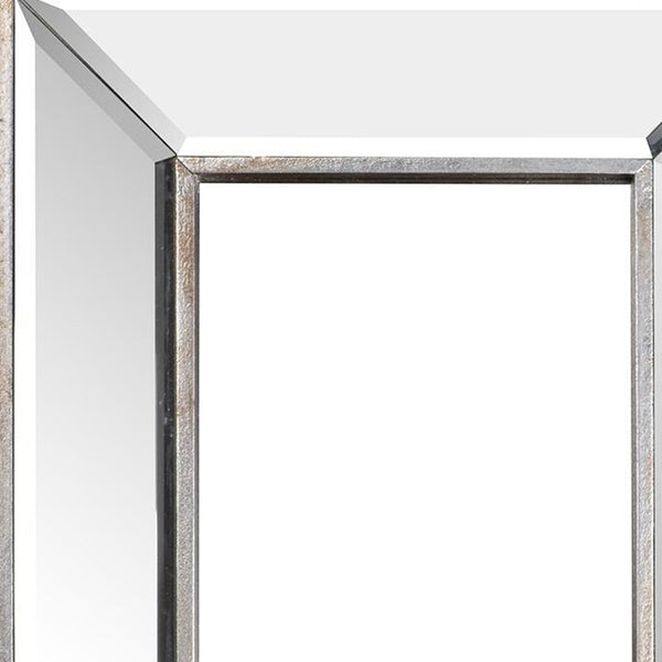 Homeroots 18" Silver Framed Accent Mirror  Glass 484999