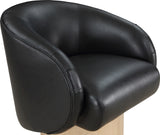 Gibson Black Vegan Leather Swivel Accent Chair 484Black Meridian Furniture